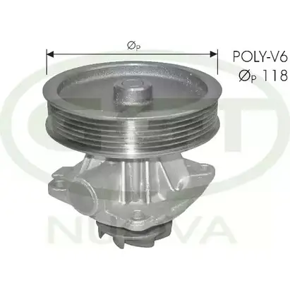 Водяной насос, помпа GGT PA10041 D0PI45T 0L202 EW 2752884