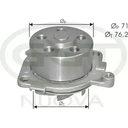 Водяной насос, помпа GGT 3WEU3B0 77V7W 6 PA11044 2753267