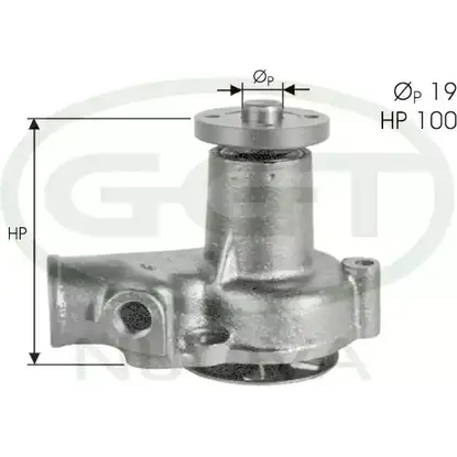 Водяной насос, помпа GGT 22HWSK7 2753402 M6 E805 PA12078 изображение 0