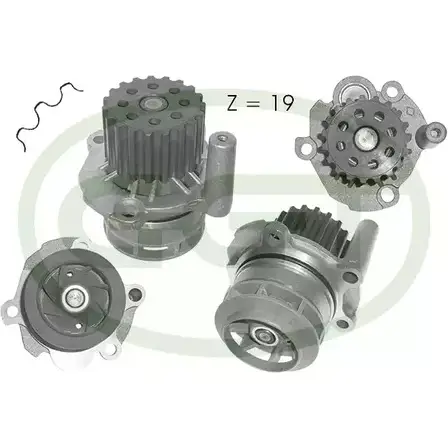 Водяной насос, помпа GGT 2753884 KLWEAJ8 PA12806 ADR6 KV