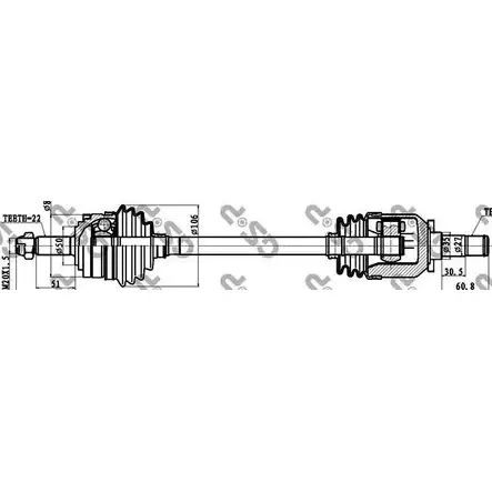 Приводной вал GSP GD S28001 228001 RBDW9 2756403