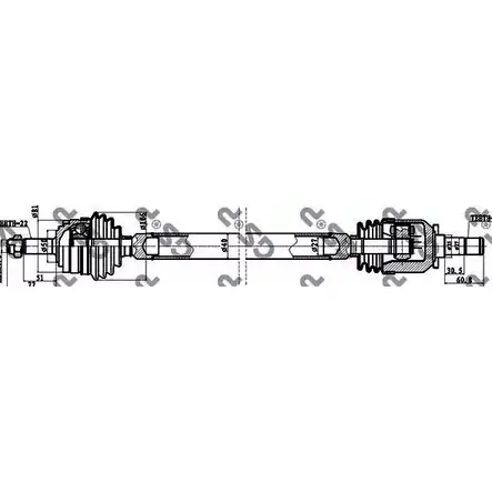 Приводной вал GSP 228002 GD S28002 2756404 9IRJJ4 изображение 0