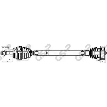 Приводной вал GSP 2757537 KPOX1 G DS61006 261006 изображение 0