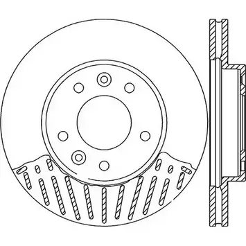 Тормозной диск OPEN PARTS BDA2124.2 0 BDR2124.20 2769282 U9HVYDZ изображение 0