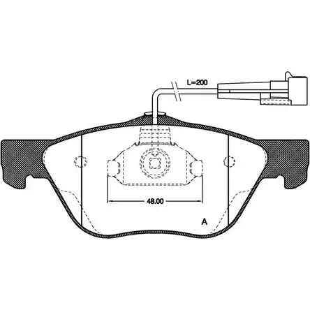 Тормозные колодки, дисковые, комплект OPEN PARTS BPA0589.02 21 636 4YQMPS 2770124