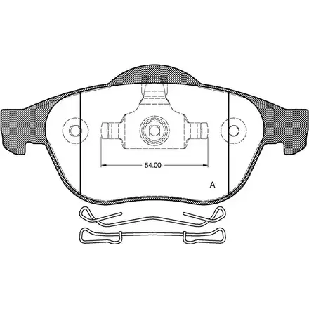 Тормозные колодки, дисковые, комплект OPEN PARTS 2770355 23 247 BPA0843.00 69MLL