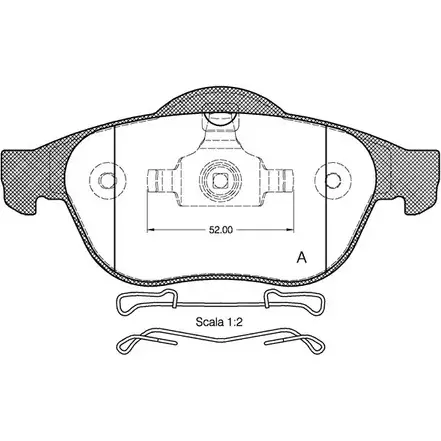 Тормозные колодки, дисковые, комплект OPEN PARTS 2 3245 2770356 BPA0843.10 23247 изображение 0