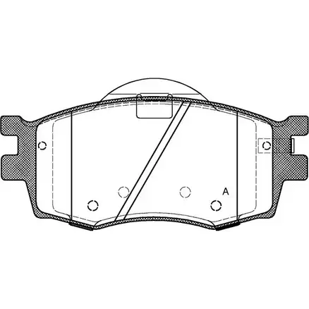 Тормозные колодки, дисковые, комплект OPEN PARTS BPA1208.02 2431 7 U3UJ3Q 2770586