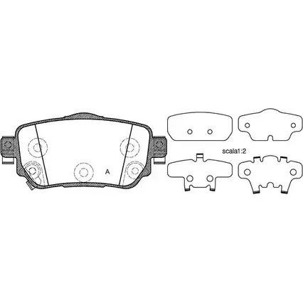 Тормозные колодки, дисковые, комплект OPEN PARTS 2770836 BPA1582.02 25 965 25966