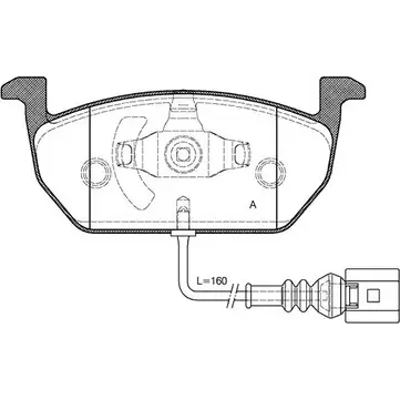 Тормозные колодки, дисковые, комплект OPEN PARTS 22036 220 35 BPA1601.01 2770844 изображение 0