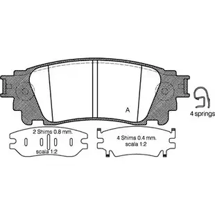 Тормозные колодки, дисковые, комплект OPEN PARTS BPA1636.00 2770851 22 153 27FZZ4