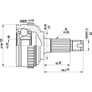 Шрус граната OPEN PARTS CVJ5282.10 RLOQS SP W9WU 2771889 изображение 0