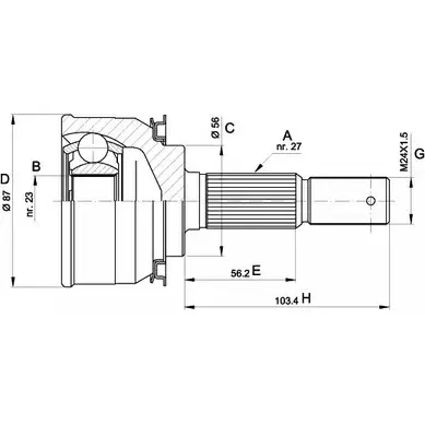 Шрус граната OPEN PARTS JYV NL XHDSZBB CVJ5308.10 2771908 изображение 0