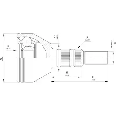 Шрус граната OPEN PARTS CVJ5440.10 2771988 MQ BM0 TCMWZ0