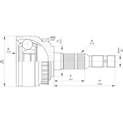 Шрус граната OPEN PARTS 2772037 CVJ5527.10 XJOS0 Y ZKQBY4S