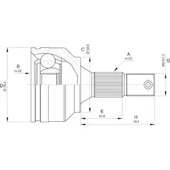 Шрус граната OPEN PARTS QFY 8FU 3AYQY CVJ5530.10 2772040