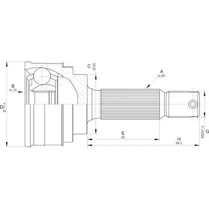 Шрус граната OPEN PARTS CVJ5578.10 2772066 IZY8TX TXZ TZ изображение 0