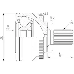 Шрус граната OPEN PARTS RBR6E6M 2772077 CVJ5590.10 80 2T61W изображение 0