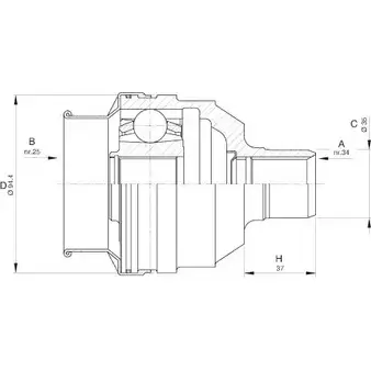 Шрус граната OPEN PARTS OB1U2 EU 2772078 EYSSW CVJ5591.20 изображение 0