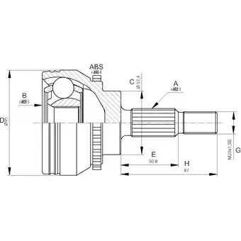 Шрус граната OPEN PARTS CVJ5671.10 2772155 LLRHV R 7F4NXYM