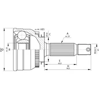 Шрус граната OPEN PARTS 81HZ U 2772175 HSCP8K CVJ5691.10 изображение 0