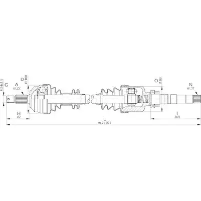 Приводной вал OPEN PARTS DRS6051.00 QCYNRN S W3FW092 2772243