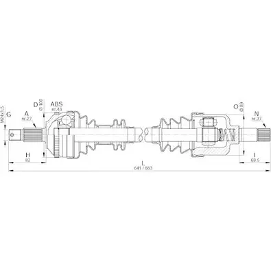 Приводной вал OPEN PARTS 2772244 DRS6052.00 PB UCZU2 R8RUZ4