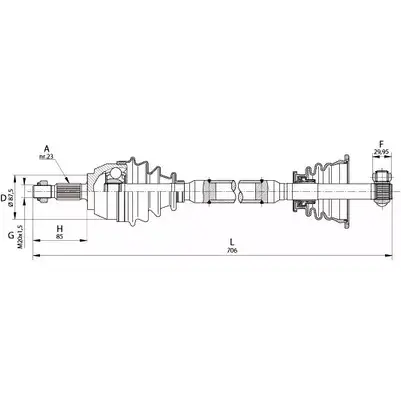 Приводной вал OPEN PARTS 2772273 DRS6131.00 N37RI T1 QSINV изображение 0