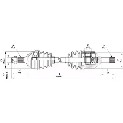 Приводной вал OPEN PARTS VVMRJ D3DSM I1 2772356 DRS6218.00 изображение 0