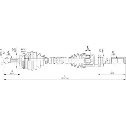 Приводной вал OPEN PARTS 2772417 MDDFMW 8L ZFY DRS6287.00 изображение 0