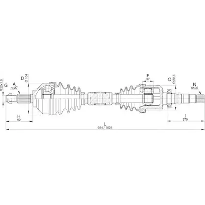Приводной вал OPEN PARTS QUT SL8 PQC8MI DRS6320.00 2772449 изображение 0