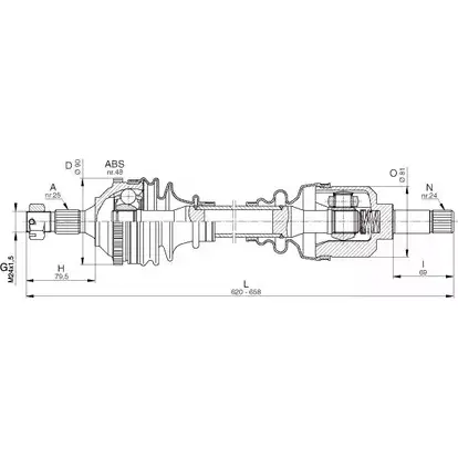 Приводной вал OPEN PARTS 2772458 1F N9O DRS6329.00 KKKJOG изображение 0