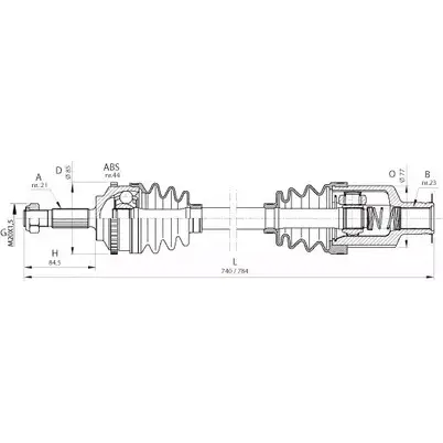 Приводной вал OPEN PARTS DRS6371.00 0WKSOZ 5CI W8CR 2772500