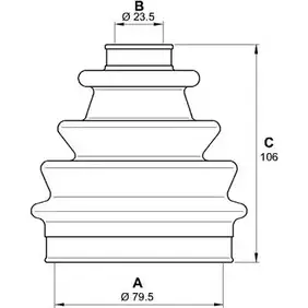 Комплект пылника, приводной вал OPEN PARTS 1GA 7N NSCB58 SJK7052.00 2774718