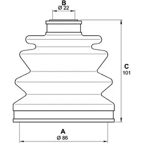 Комплект пылника, приводной вал OPEN PARTS B6M MS6 SJK7061.00 AUYOC 2774727 изображение 0