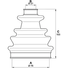 Комплект пылника, приводной вал OPEN PARTS J2GBD10 V INEHA SJK7068.00 2774734