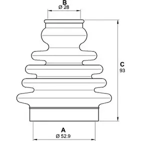 Комплект пылника, приводной вал OPEN PARTS 0ZDNQ 94A PJ 2774750 SJK7084.00