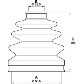 Комплект пылника, приводной вал OPEN PARTS V63UY7B BAU MA 2774780 SJK7115.00 изображение 0