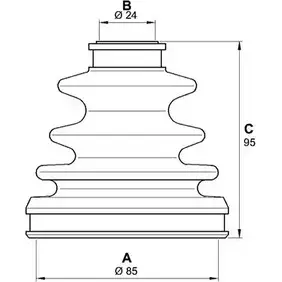 Комплект пылника, приводной вал OPEN PARTS SJK7119.00 ZA YV1 CSEJG89 2774784 изображение 0