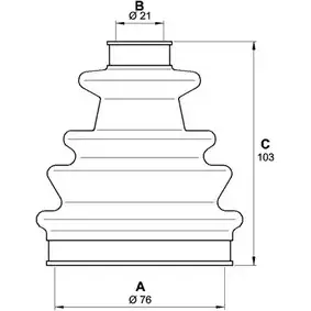 Комплект пылника, приводной вал OPEN PARTS AMK4Q SJK7155.00 2774820 0KFP0 V изображение 0