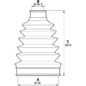 Комплект пылника, приводной вал OPEN PARTS 57EO9 V FD7HQYL 2774881 SJK7216.00 изображение 0