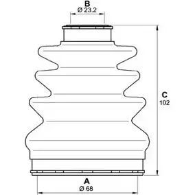 Комплект пылника, приводной вал OPEN PARTS H3U8T 9U 2774885 SJK7220.00 GITZWH8