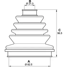 Комплект пылника, приводной вал OPEN PARTS 1YWYX0 2774909 SJK7245.00 2Y 2E797