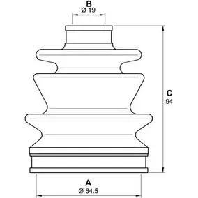 Комплект пылника, приводной вал OPEN PARTS PA0TX SJK7253.00 9 CCPY 2774916