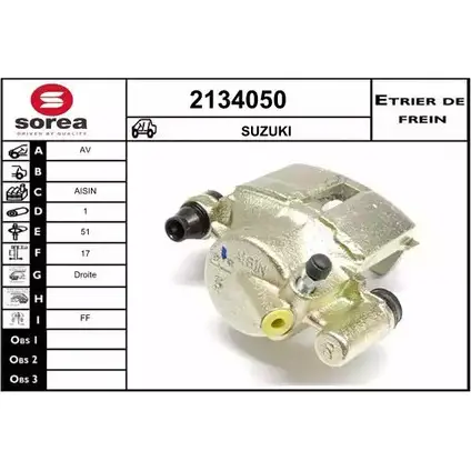 Тормозной суппорт EAI 2796399 F BRZUK 3596404009000 2134050