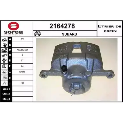 Тормозной суппорт EAI 4IK 9X9E 2164278 3596404039403 2796687 изображение 0
