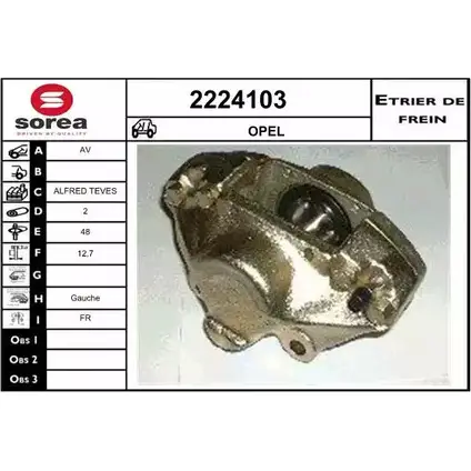 Тормозной суппорт EAI 3596404074404 2224103 XL TRUQ6 2797001 изображение 0