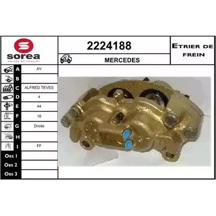 Тормозной суппорт EAI 2224188 2797084 3596404082706 1EZ6 27