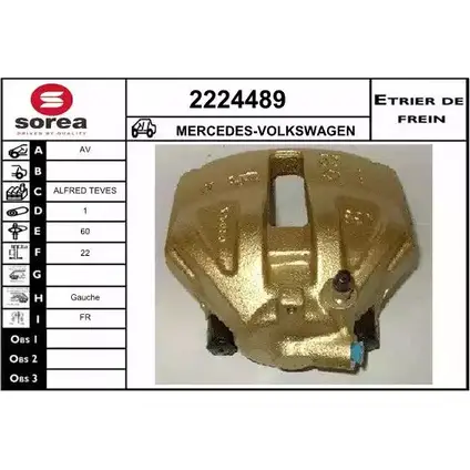 Тормозной суппорт EAI 2224489 KKQ1 Q 3596404110003 2797349