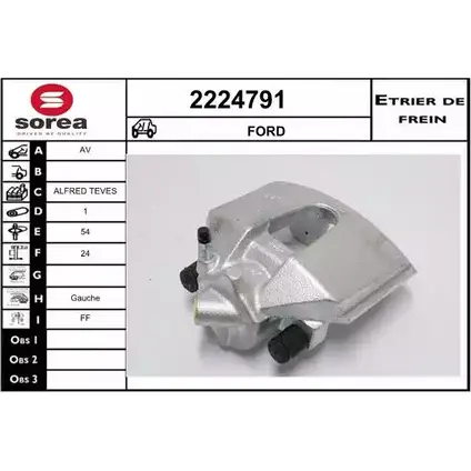 Тормозной суппорт EAI 2224791 LGD2E5 D 2797534 3596404136003